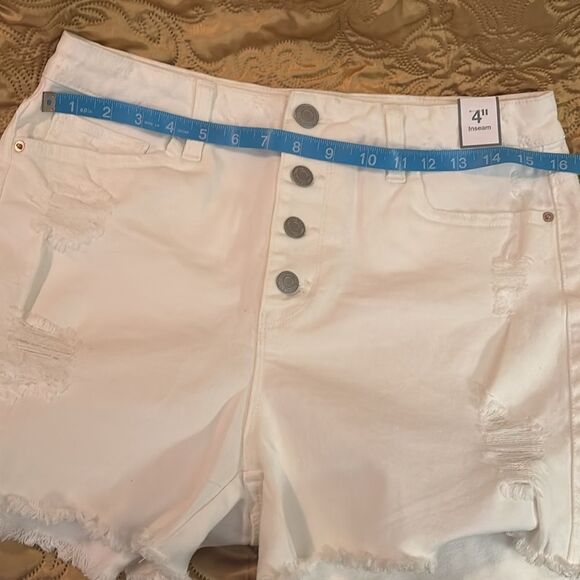 White Denim Shorts - Picture 8 of 8